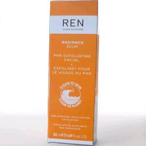REN CLEAN SKINCARE RADIANCE PHA EXFOLIATING FACIAL EXFOLIANT POUR 50ML NIB